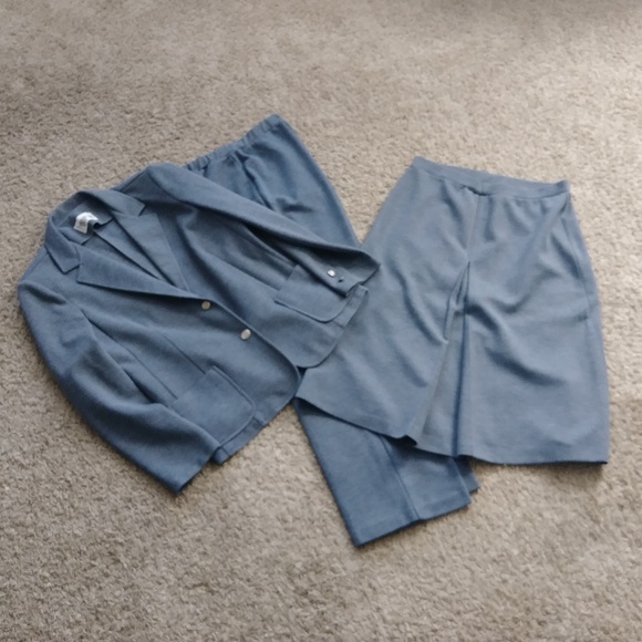 Cricket Lane Jackets & Blazers - Vintage Cricket Lane Gray 3pc Jacket Pants Skirt